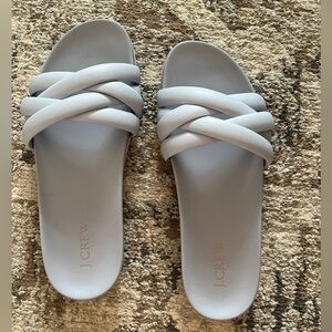 Light purple J Crew slides